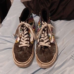 Black rainbow cheakard vans